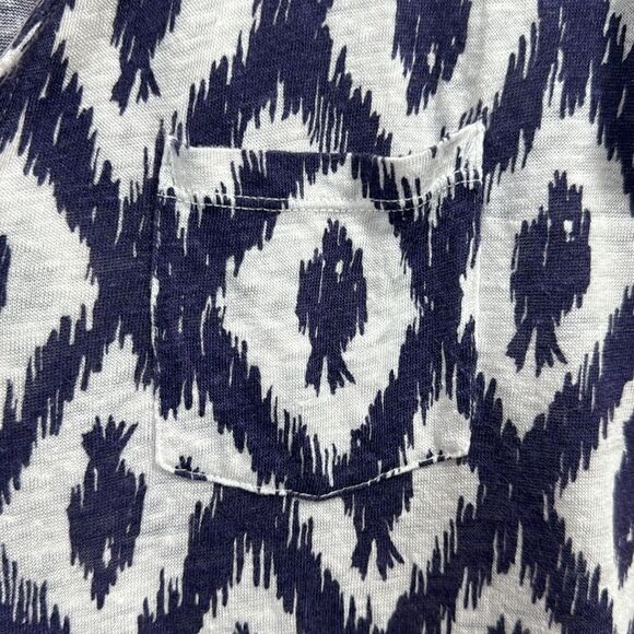 Lilly Pulitzer 100% Linen Duval Fish V Neck Short Sleeve Pocket Lightweight Top - Picture 6 of 14